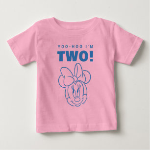 T-shirt Pour Bébé Minnie Mouse bloc de couleur rose Anniversaire d