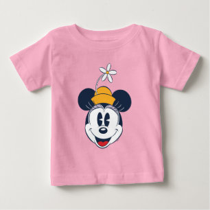 T-shirt Pour Bébé Minnie Mouse Chapeau de Fleur Amusant