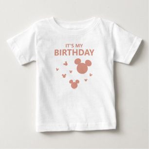 T-shirt Pour Bébé Minnie Mouse Rose Confetti Fille pour son Premier