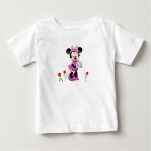 T-shirt Pour Bébé Minnie rose Tulipes