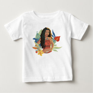 T-shirt Pour Bébé Moana Live Action Portrait de Canoë Tropical