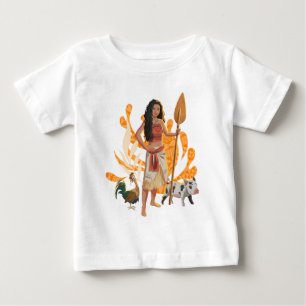 T-shirt Pour Bébé Moana Live Action Wayfinder Pua Heihei Graphique
