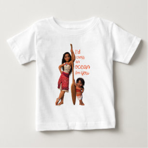 T-shirt Pour Bébé Moana & Simea: Je traverserais un océan pour toi