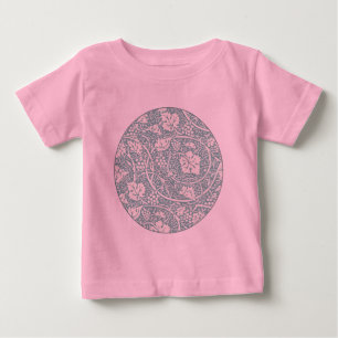 T-shirt Pour Bébé Modèle de raisin de William Morris sarcelle turquo