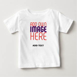 T-SHIRT POUR BÉBÉ MODÈLE DE TEXTE D'IMAGE BLANCHE SIMPLE MODERNE