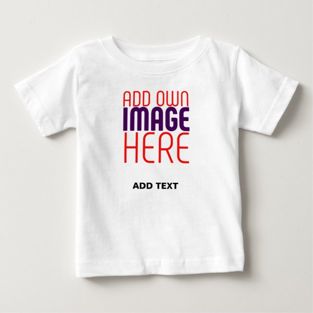 T-SHIRT POUR BÉBÉ MODÈLE DE TEXTE D'IMAGE BLANCHE SIMPLE MODERNE (Devant)