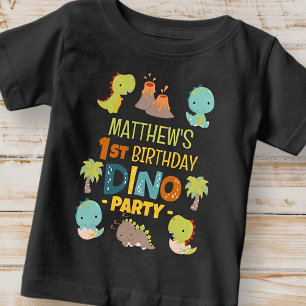 T-shirt Pour Bébé Modern Cute Dino Dinosaur Fête d'anniversaire pour