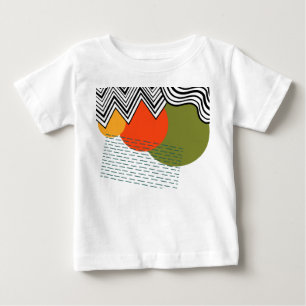 T-shirt Pour Bébé Moderne Abstraite du milieu du siècle