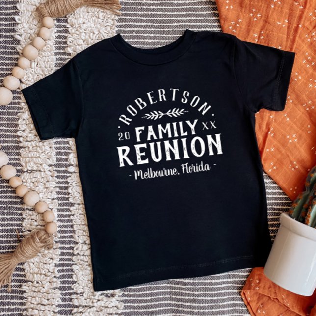 T-shirt Pour Bébé Moderne Rustique Personnalisé Famille Tee de Réuni (Créateur téléchargé)