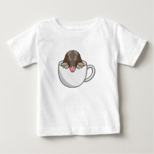 T-shirt Pour Bébé Mole avec la coupe de café