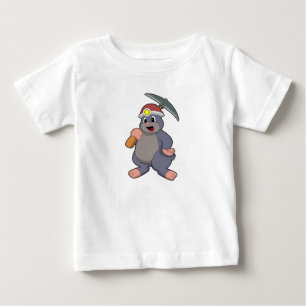 T-shirt Pour Bébé Mole avec Pickaxe