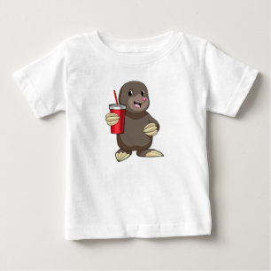 T-shirt Pour Bébé Mole avec tasse à boire