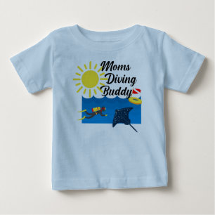 T-shirt Pour Bébé Moms Diving Buddy Design - Baby Fine Jersey T-Shir