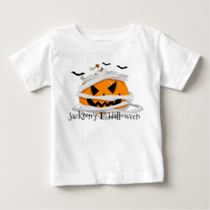T-shirt Pour Bébé Mon 1er Citrouille d'Halloween personnalisé