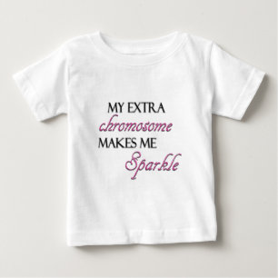 T-shirt Pour Bébé Mon chromosome supplémentaire m'incite à miroite