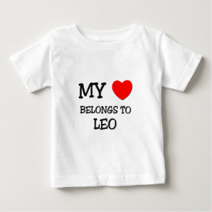 T-shirt Pour Bébé Mon coeur appartient à Lion