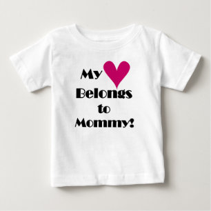 T-shirt Pour Bébé Mon coeur appartient à maman