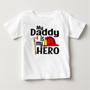 T-SHIRT POUR BÉBÉ MON DORÉ EST MON CASQUETTE DE FIREMANS HÉROS