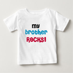 T-shirt Pour Bébé Mon frère Rocks