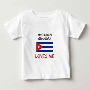 T-shirt Pour Bébé Mon grand-père cubain m'aime