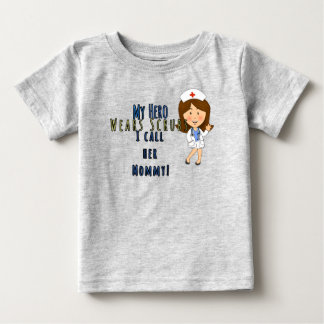 T-shirt Pour Bébé Mon héros est maman