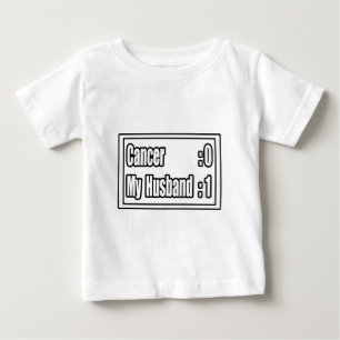 T-shirt Pour Bébé Mon mari bat le cancer (tableau de bord)