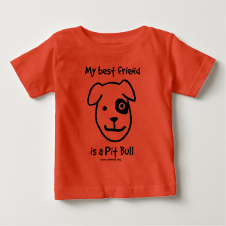 T-shirt Pour Bébé Mon meilleur ami est un taureau de Chien