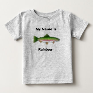 T-shirt Pour Bébé Mon nom est, arc-en-ciel
