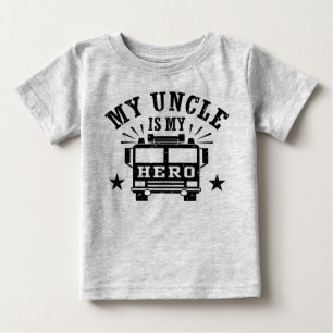 T-shirt Pour Bébé Mon Oncle Est Mon Héros