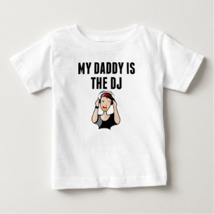 T-shirt Pour Bébé Mon papa est le DJ