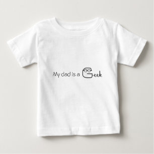 T-shirt Pour Bébé Mon papa est un geek