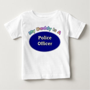 T-shirt Pour Bébé Mon papa est un policier