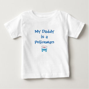 T-shirt Pour Bébé "Mon papa est un policier" Chemise