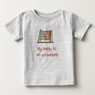 T-shirt Pour Bébé Mon papa est un T-shirt de bébé de comptable