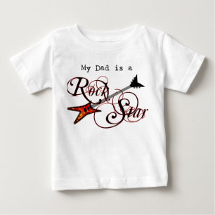 T-shirt Pour Bébé Mon papa est une chemise de vedette du rock