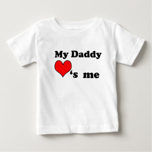 T-shirt Pour Bébé Mon papa m'aime