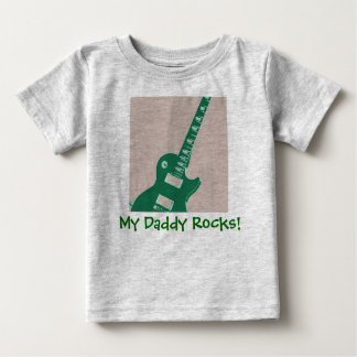 T-shirt Pour Bébé Mon papa Rocks