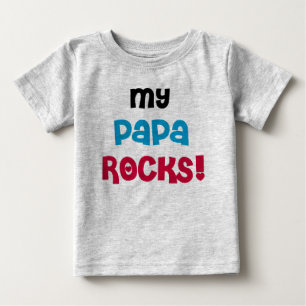 T-shirt Pour Bébé Mon Papa Rocks