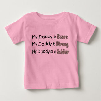T-shirt Pour Bébé Mon père est courageux soldat fort