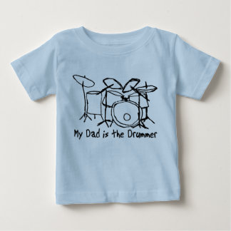 T-shirt Pour Bébé Mon père est le batteur