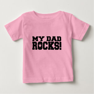 T-shirt Pour Bébé Mon père Rocks !