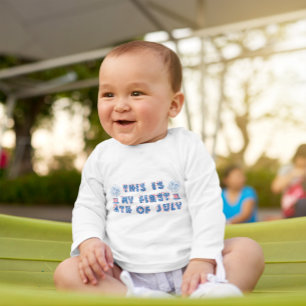 T-shirt Pour Bébé Mon premier feu d'artifice du jour 4 juillet