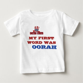 T-SHIRT POUR BÉBÉ MON PREMIER MOT ÉTAIT, OORAH