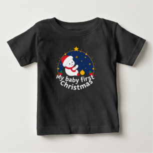 T-shirt Pour Bébé Mon premier Noël