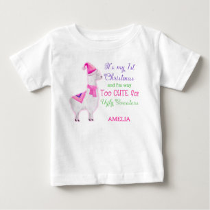 T-shirt Pour Bébé Mon premier Noël trop mignon pour les Sweaters lai