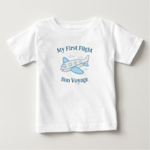 T-shirt Pour Bébé Mon premier vol de vacances été mignon avion