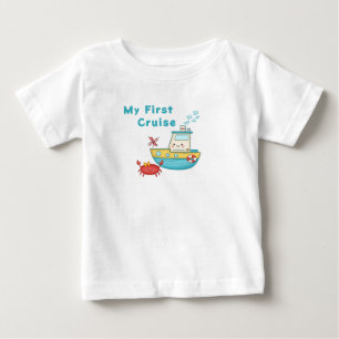 T-shirt Pour Bébé Mon premier voyage d'été de croisière plaisante Cr