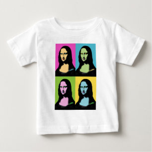 T-shirt Pour Bébé Mona Lisa - Style Pop Art