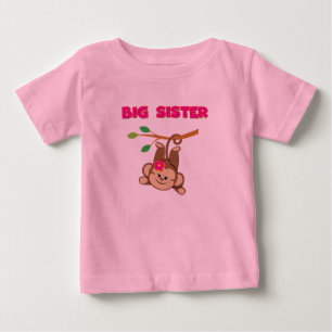 T-shirt Pour Bébé Monkey Big Sister