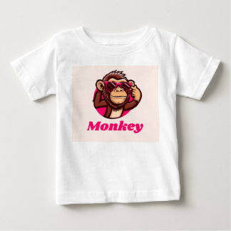 T-shirt Pour Bébé monkey cool baby t shirt